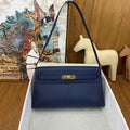 Hermes Kelly Bag Gold Hardware with Elan Navy Blue Leather