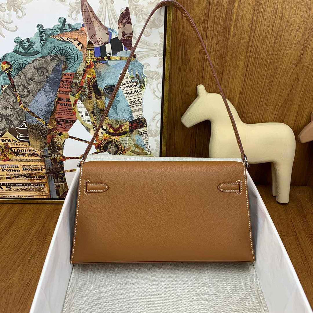 Hermes Kelly Bag Silver Hardware with Elan Tan Leather