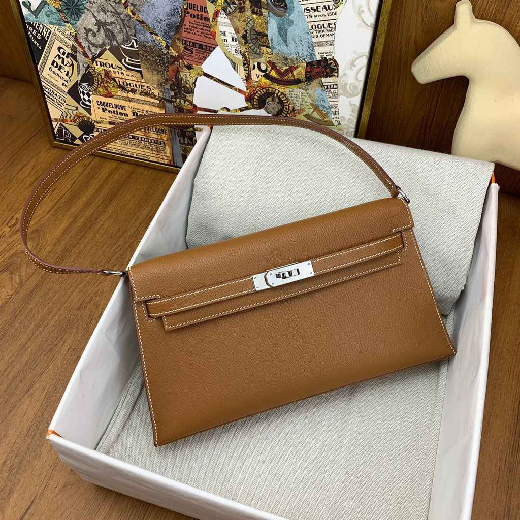Hermes Kelly Bag Silver Hardware with Elan Tan Leather