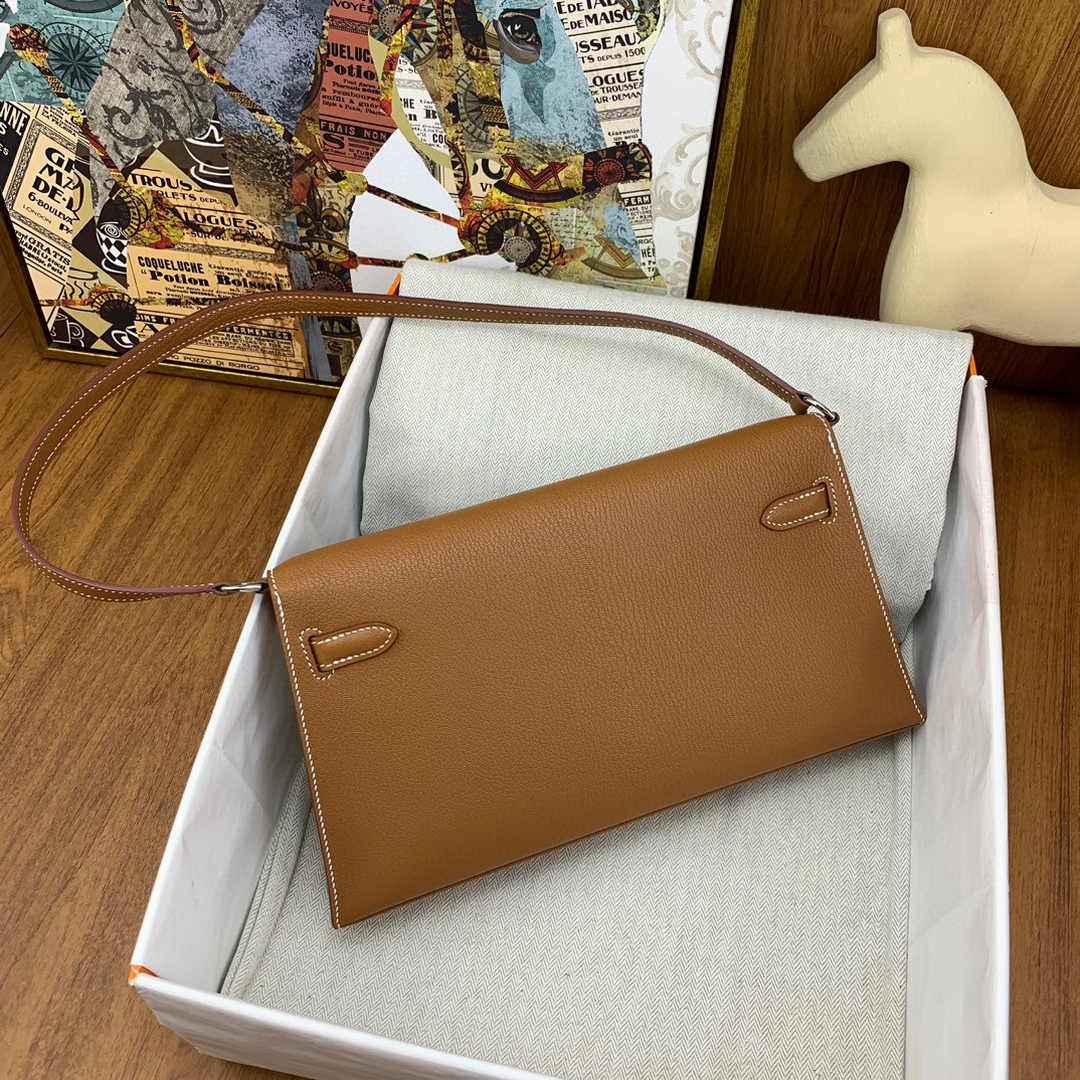 Hermes Kelly Bag Silver Hardware with Elan Tan Leather