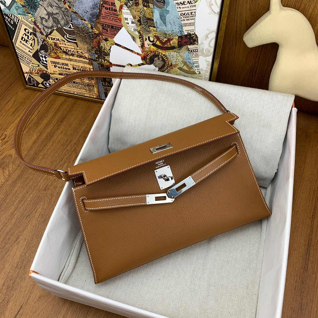 Hermes Kelly Bag Silver Hardware with Elan Tan Leather