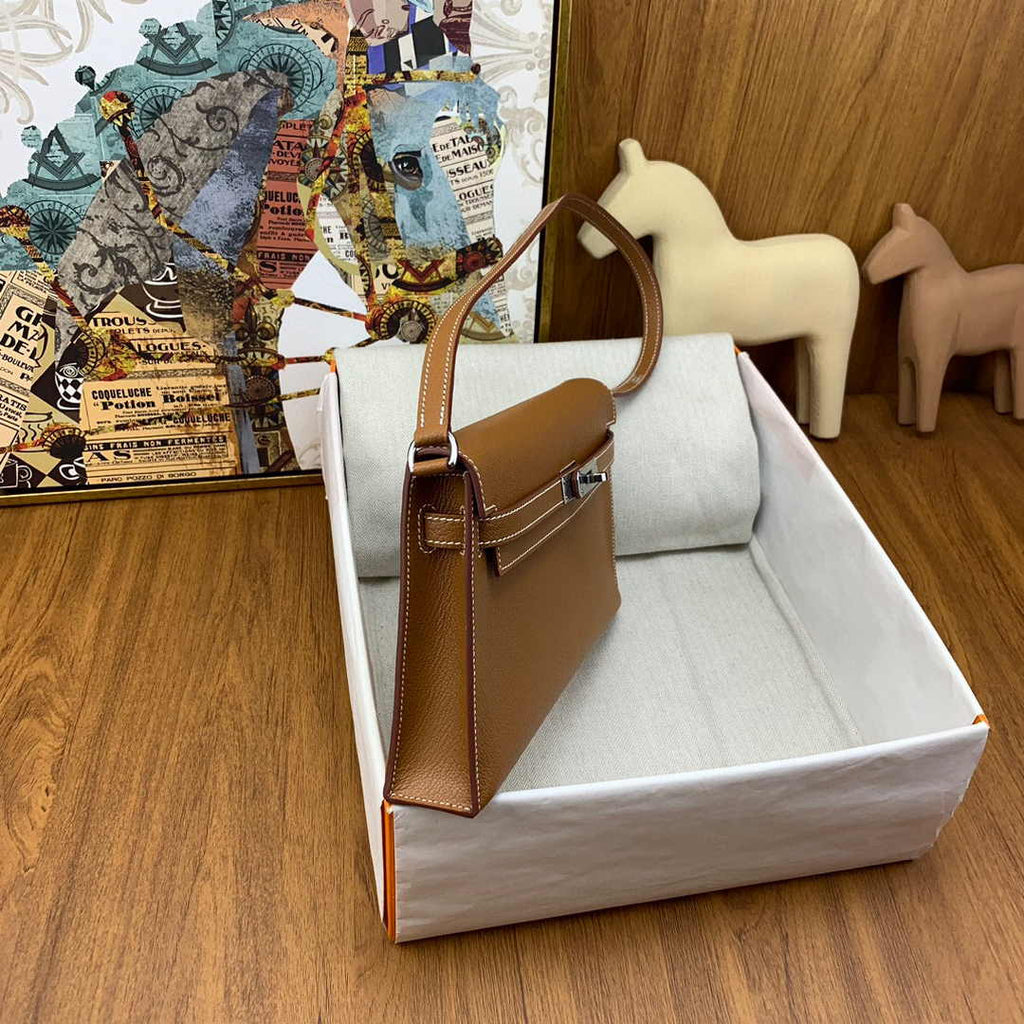 Hermes Kelly Bag Silver Hardware with Elan Tan Leather