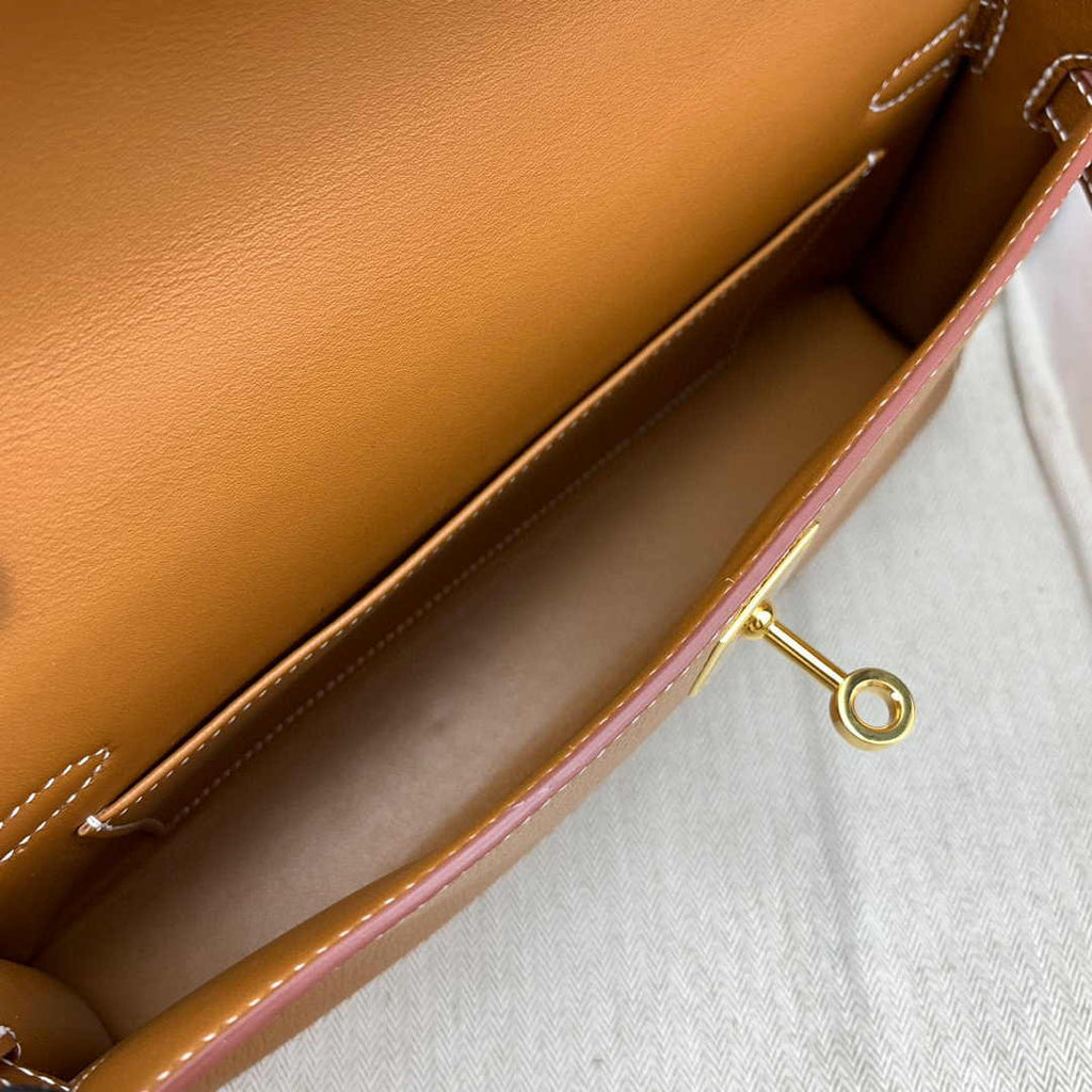 Hermes Kelly Bag Gold Hardware with Elan Tan Leather