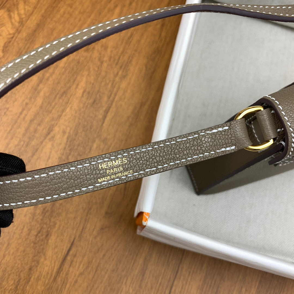 Hermes Kelly Bag Gold Hardware with Elan Gray Leather