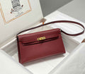 Hermes Kelly Bag Red Epsom Leather Gold Hardware