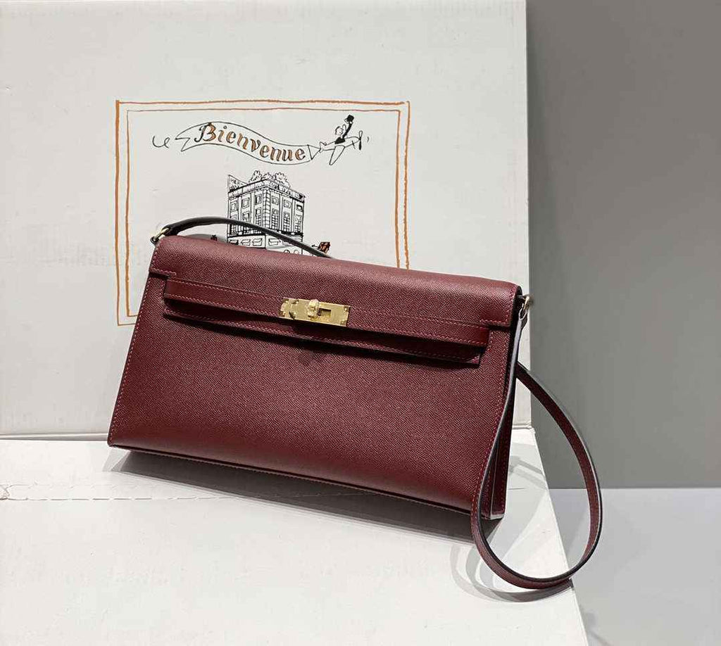 Hermes Kelly Bag Red Epsom Leather Gold Hardware