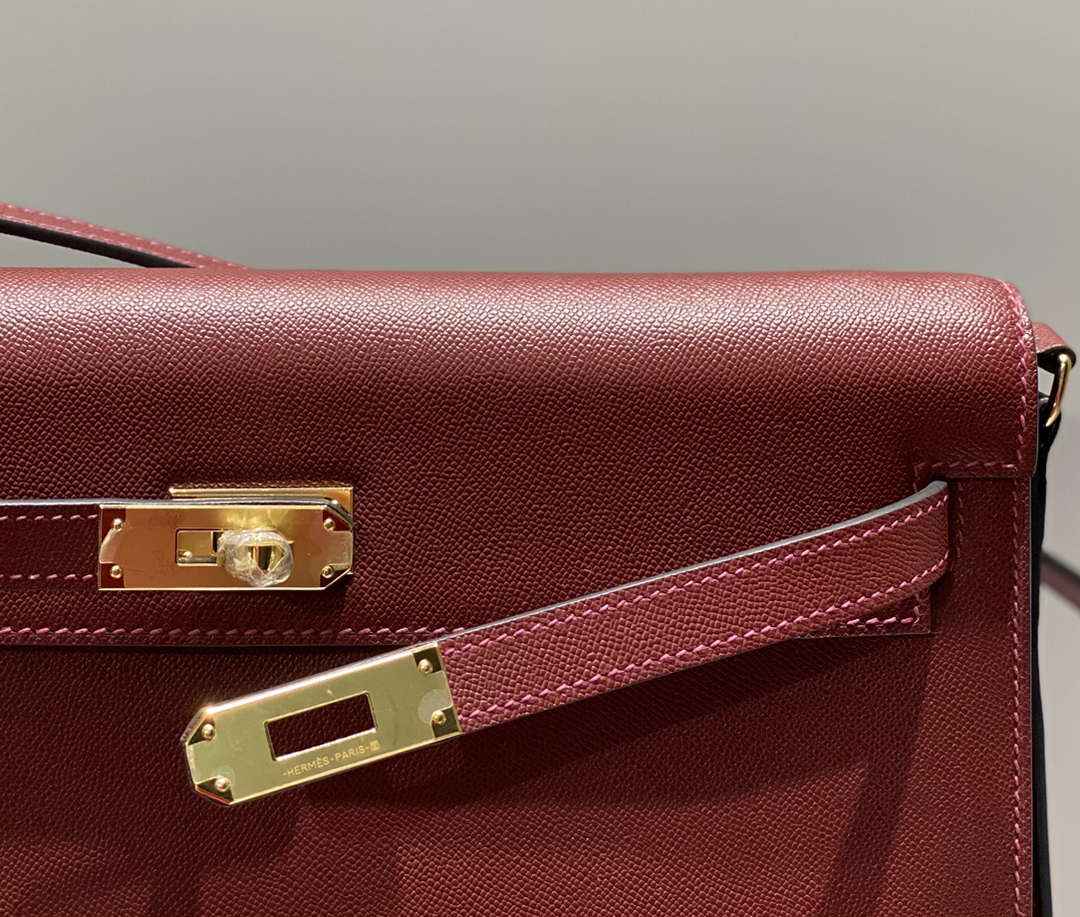 Hermes Kelly Bag Red Epsom Leather Gold Hardware