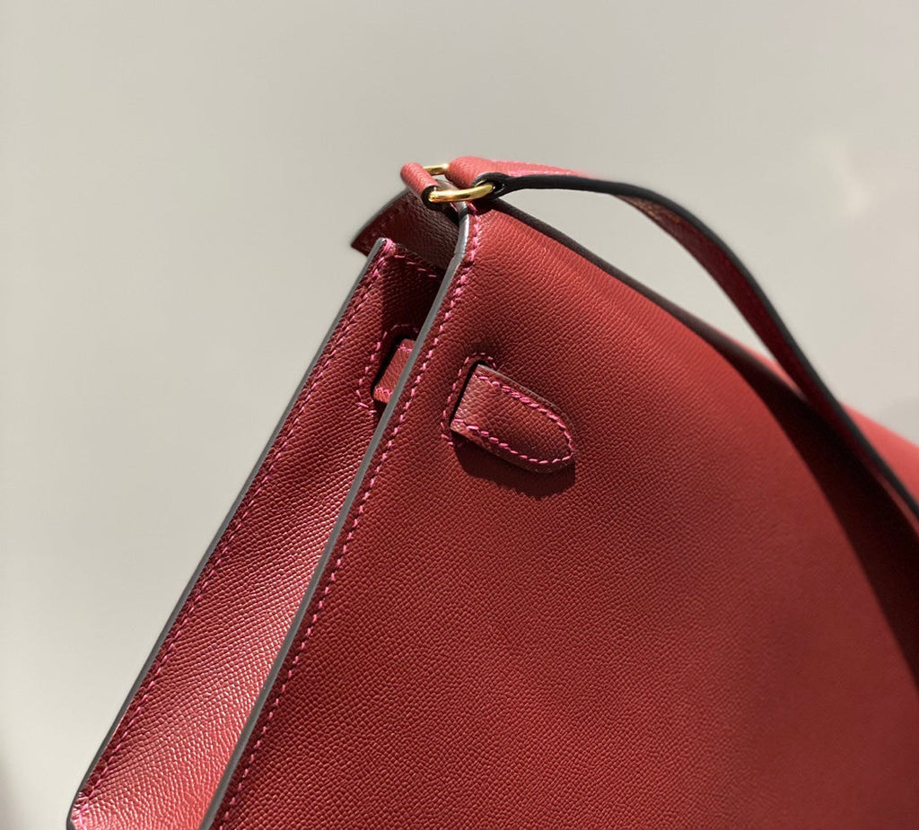 Hermes Kelly Bag Red Epsom Leather Gold Hardware