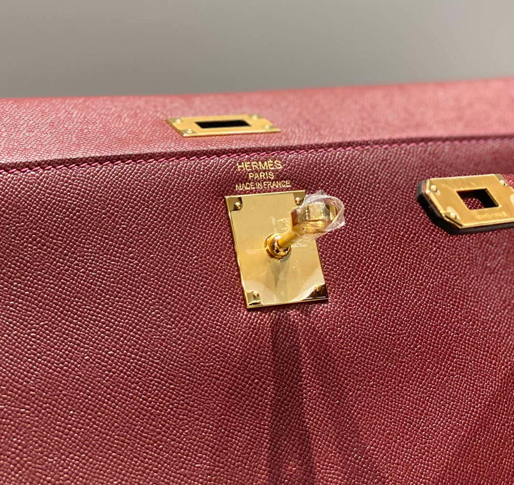 Hermes Kelly Bag Red Epsom Leather Gold Hardware