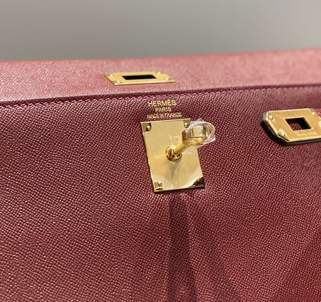 Hermes Kelly Bag Red Epsom Leather Gold Hardware