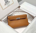 Hermes Kelly Bag Brown Epsom Leather Silver Hardware