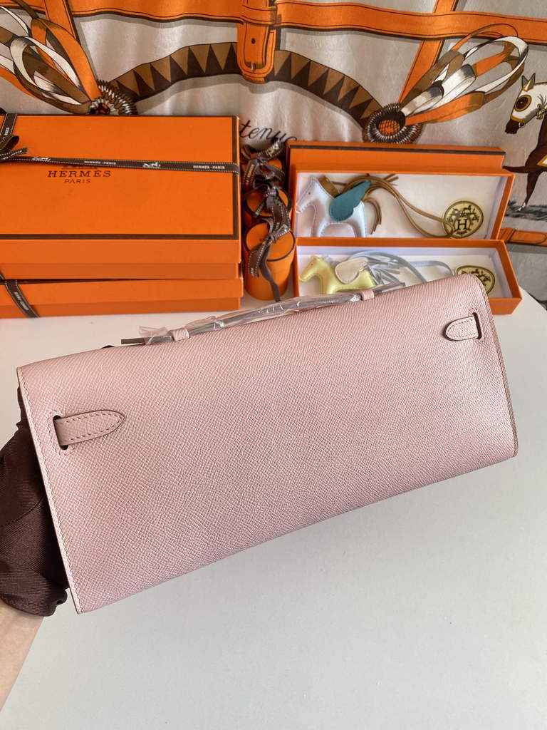 Hermès Kelly Cut Clutch 31cm Epsom Leather Light Pink Gold