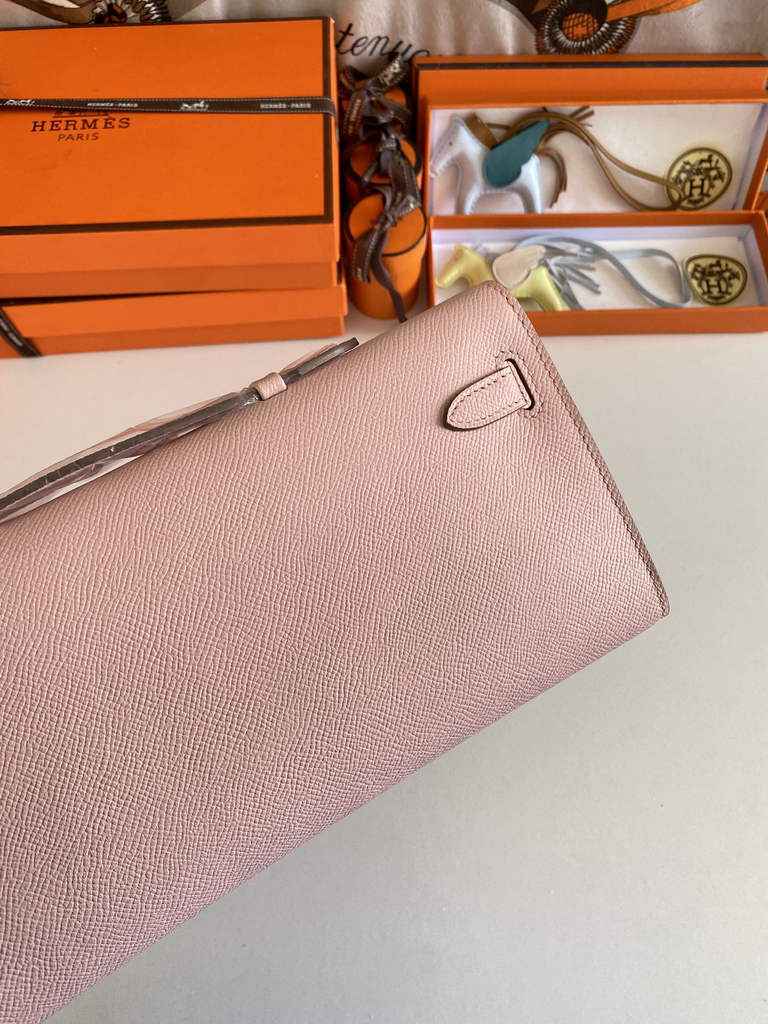 Hermès Kelly Cut Clutch 31cm Epsom Leather Light Pink Gold