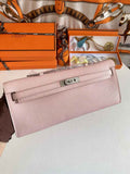 Hermès Kelly Cut Clutch 31cm Epsom Leather Light Pink Silver