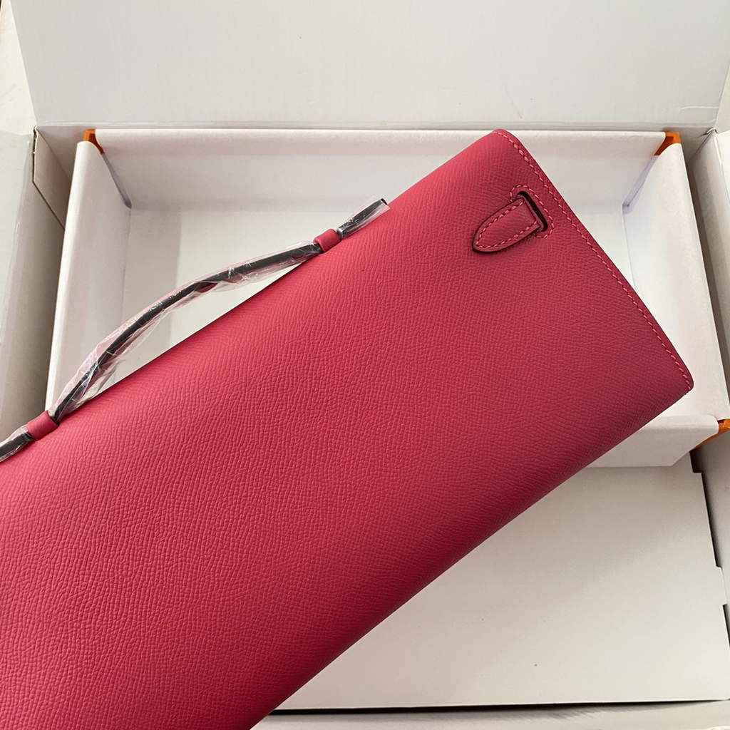 Hermès Kelly Cut Clutch 31cm Epsom Leather Plum Gold