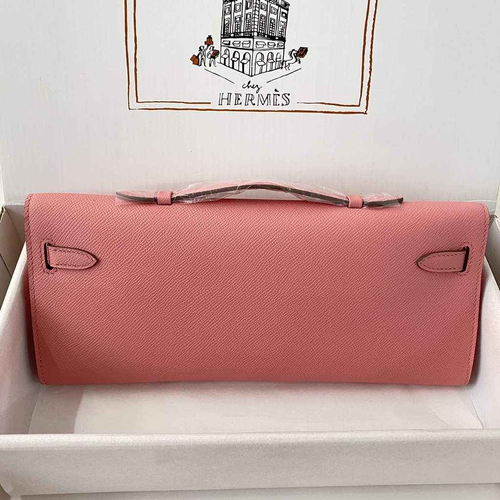 Hermès Kelly Cut Clutch 31cm Epsom Leather Pink Gold