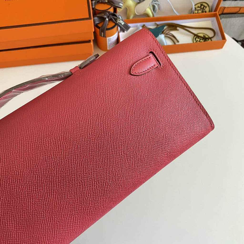 Hermès Kelly Cut Clutch 31cm Epsom Leather Pink Gold