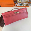 Hermès Kelly Cut Clutch 31cm Epsom Leather Pink Silver
