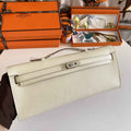 Hermès Kelly Cut Clutch 31cm Epsom Leather Beige Silver