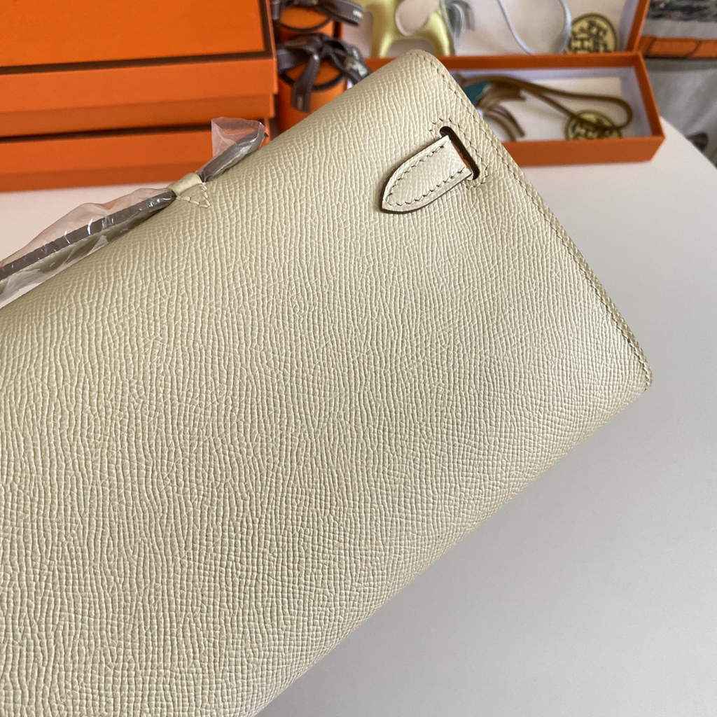 Hermès Kelly Cut Clutch 31cm Epsom Leather Beige Gold
