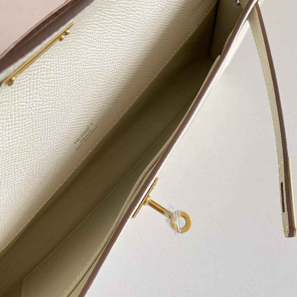 Hermès Kelly Cut Clutch 31cm Epsom Leather Beige Gold