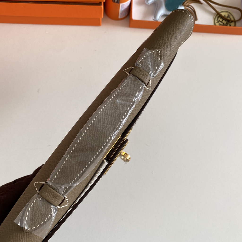 Hermès Kelly Cut Clutch 31cm Epsom Leather Gray Gold