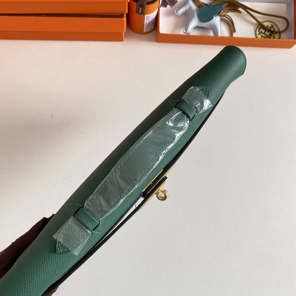 Hermès Kelly Cut Clutch 31cm Epsom Leather Dark Green Gold
