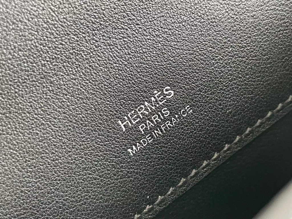 Hermès Kelly Cut Clutch 31cm Swift Leather Black Silver