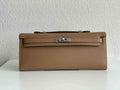 Hermès Kelly Cut Clutch 31cm Swift Leather Kakhi Silver