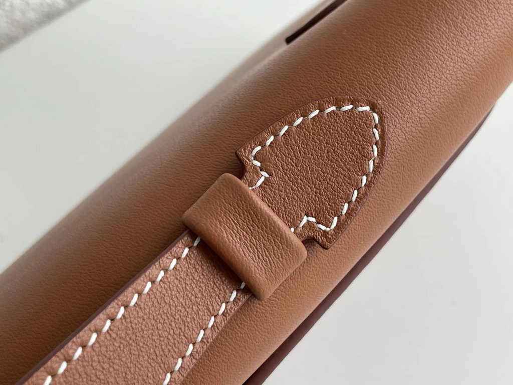 Hermès Kelly Cut Clutch 31cm Swift Leather Brown Gold