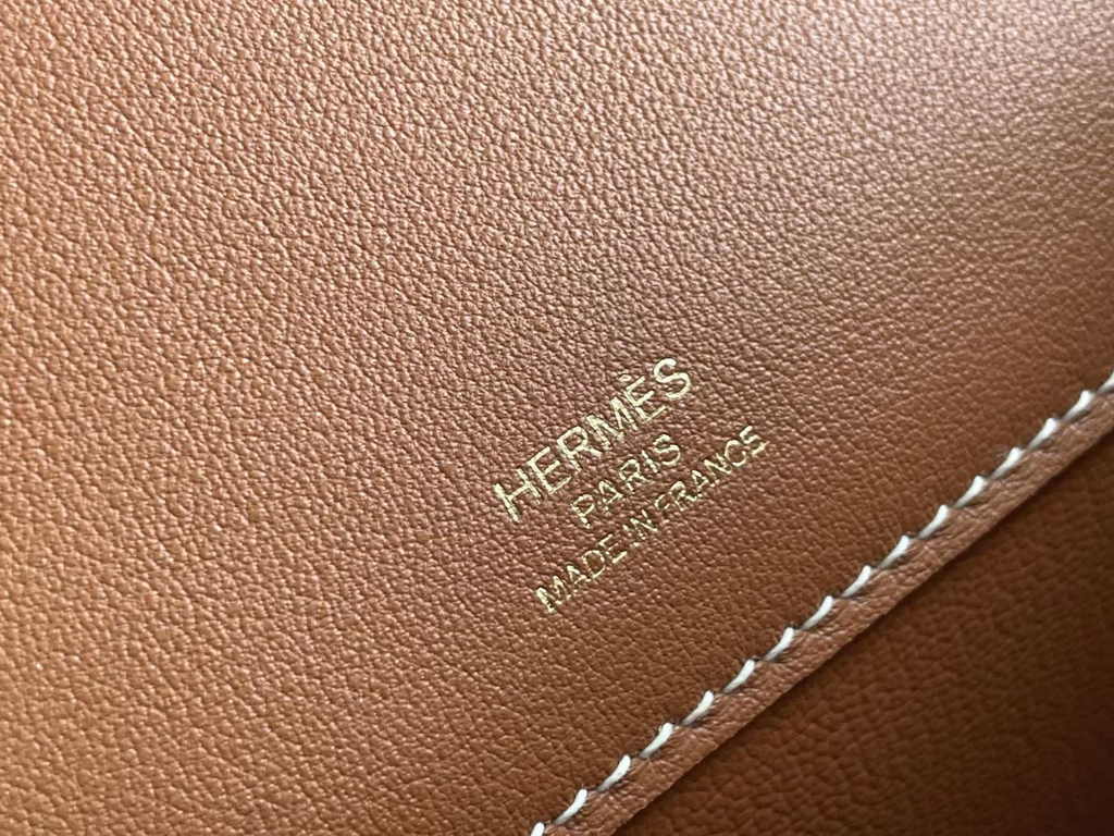 Hermès Kelly Cut Clutch 31cm Swift Leather Brown Gold