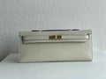 Hermès Kelly Cut Clutch 31cm Swift Leather Beige Silver
