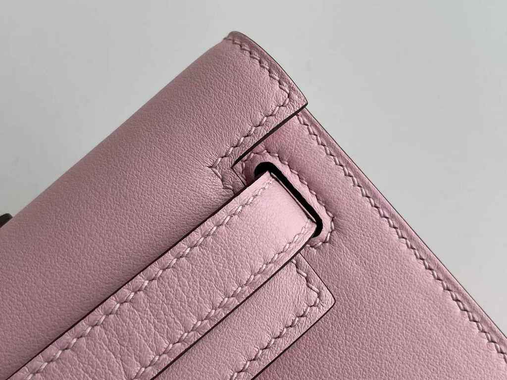 Hermès Kelly Cut Clutch 31cm Swift Leather Pink Silver