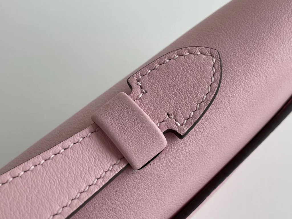 Hermès Kelly Cut Clutch 31cm Swift Leather Pink Silver