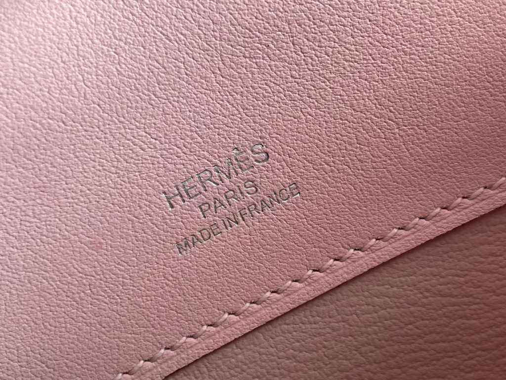 Hermès Kelly Cut Clutch 31cm Swift Leather Pink Silver