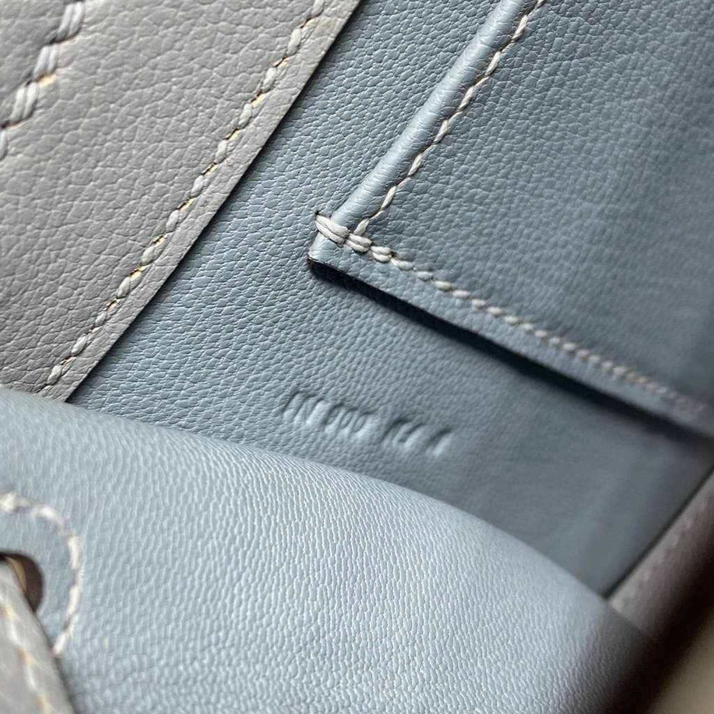 Hermès Kelly Danse II light blue Evercolor leather with gold