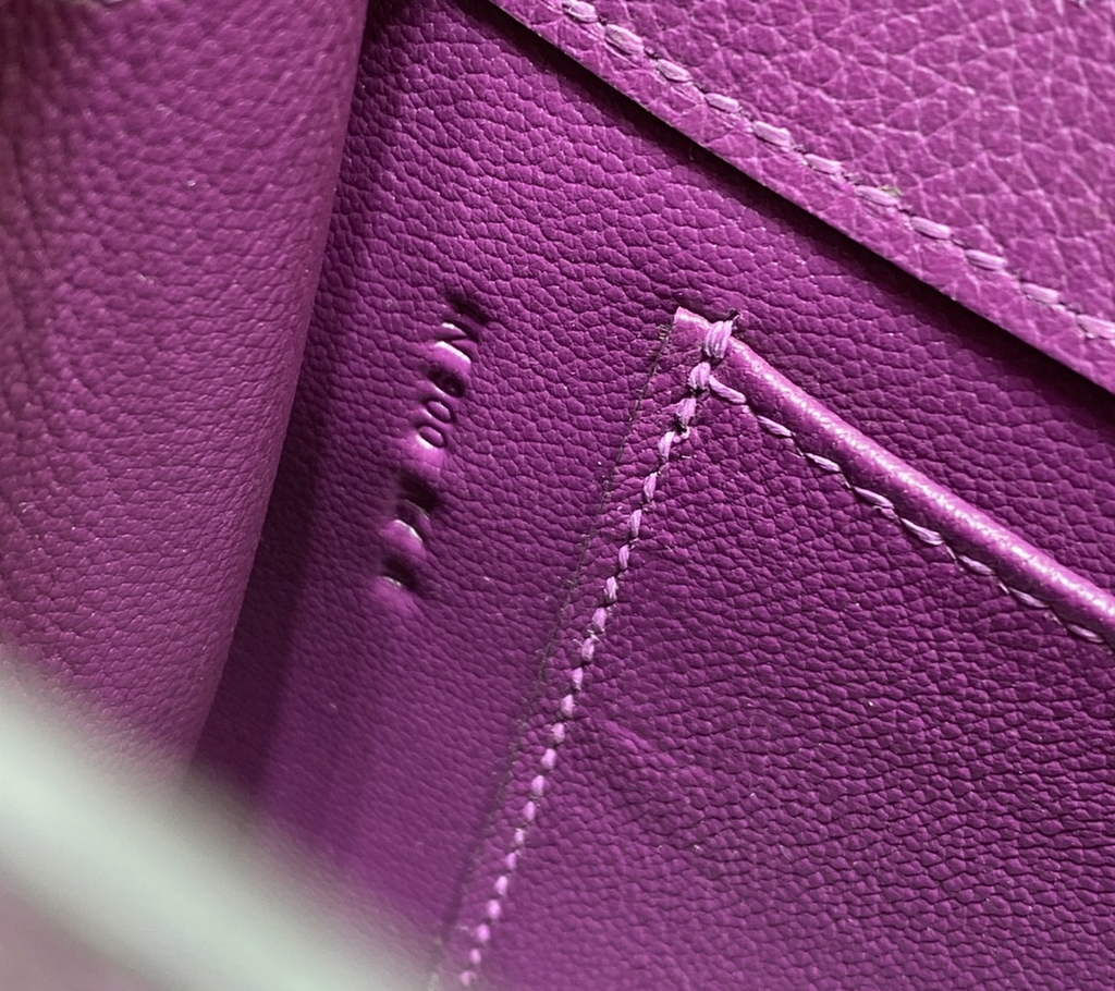 Hermès Kelly Danse II Purple Evercolor leather with gold