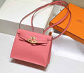 Hermès Kelly Danse II pink Evercolor leather with gold