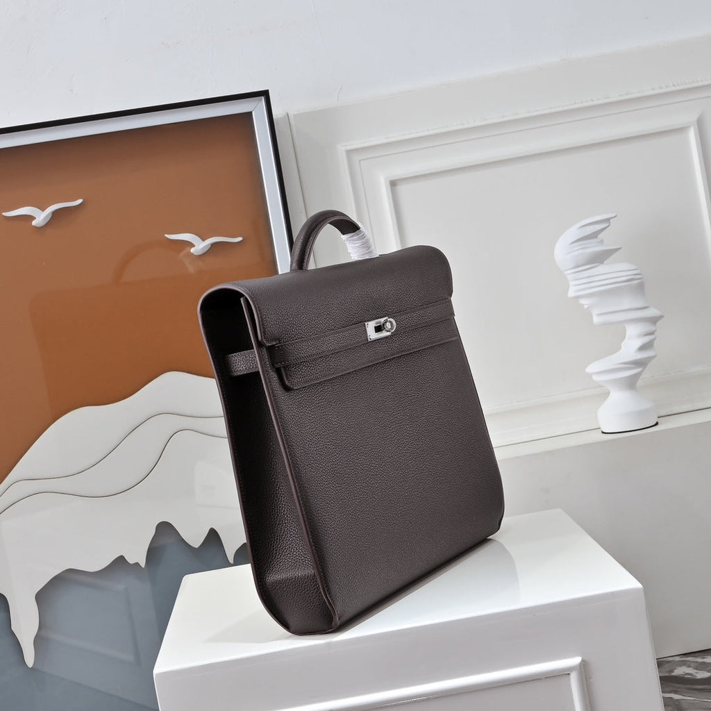 Hermès Kelly Dépêche 36 â€?Coffee Togo Leather Briefcase