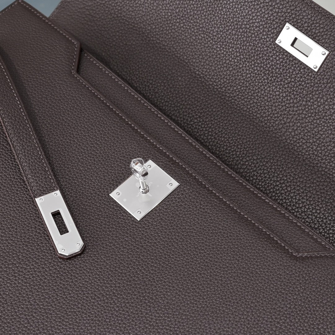 Hermès Kelly Dépêche 36 â€?Coffee Togo Leather Briefcase