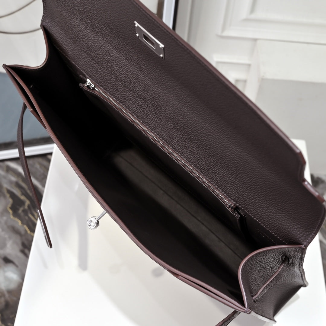 Hermès Kelly Dépêche 36 â€?Coffee Togo Leather Briefcase