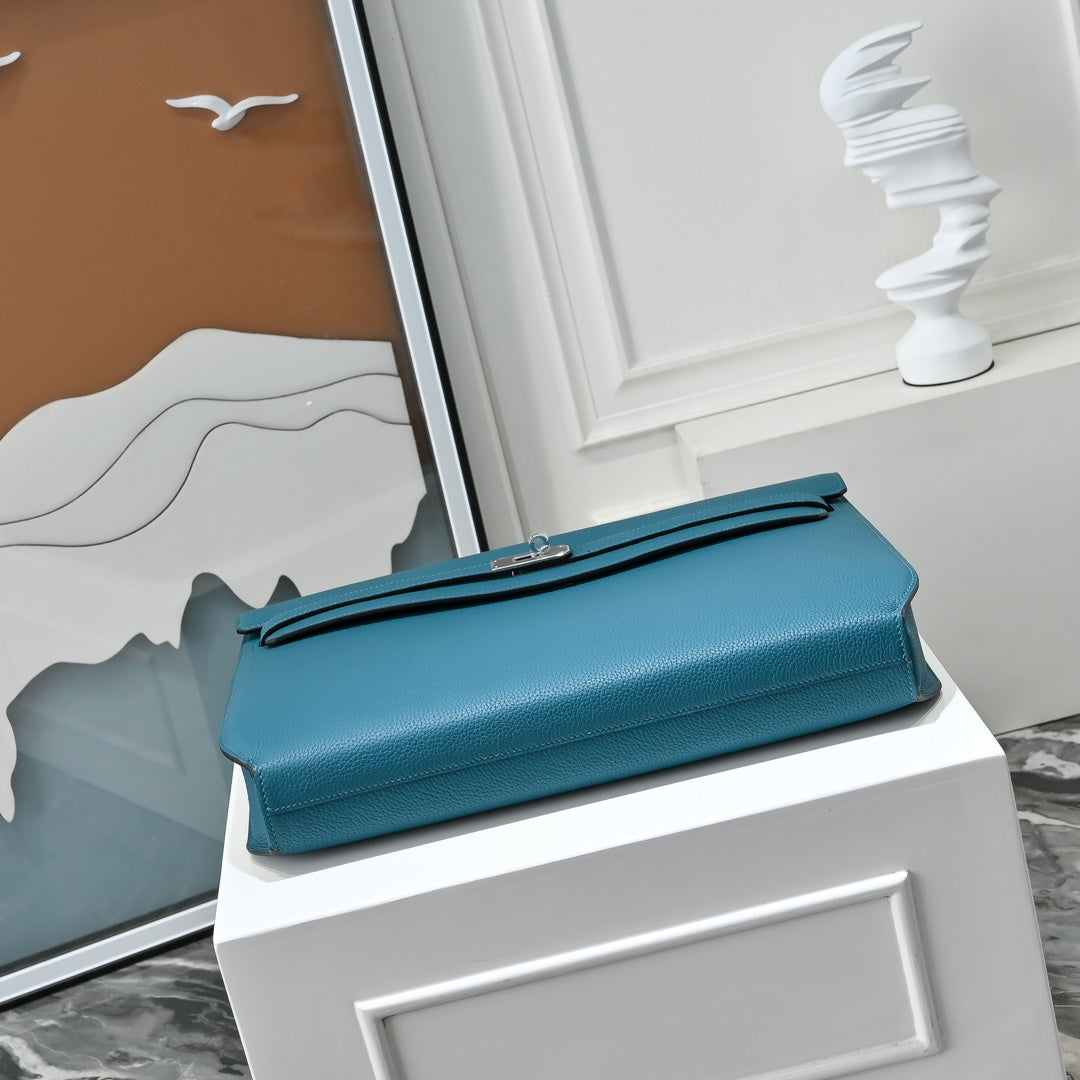 Hermès Kelly Dépêche 36 Briefcase â€?Blue Togo Calfskin