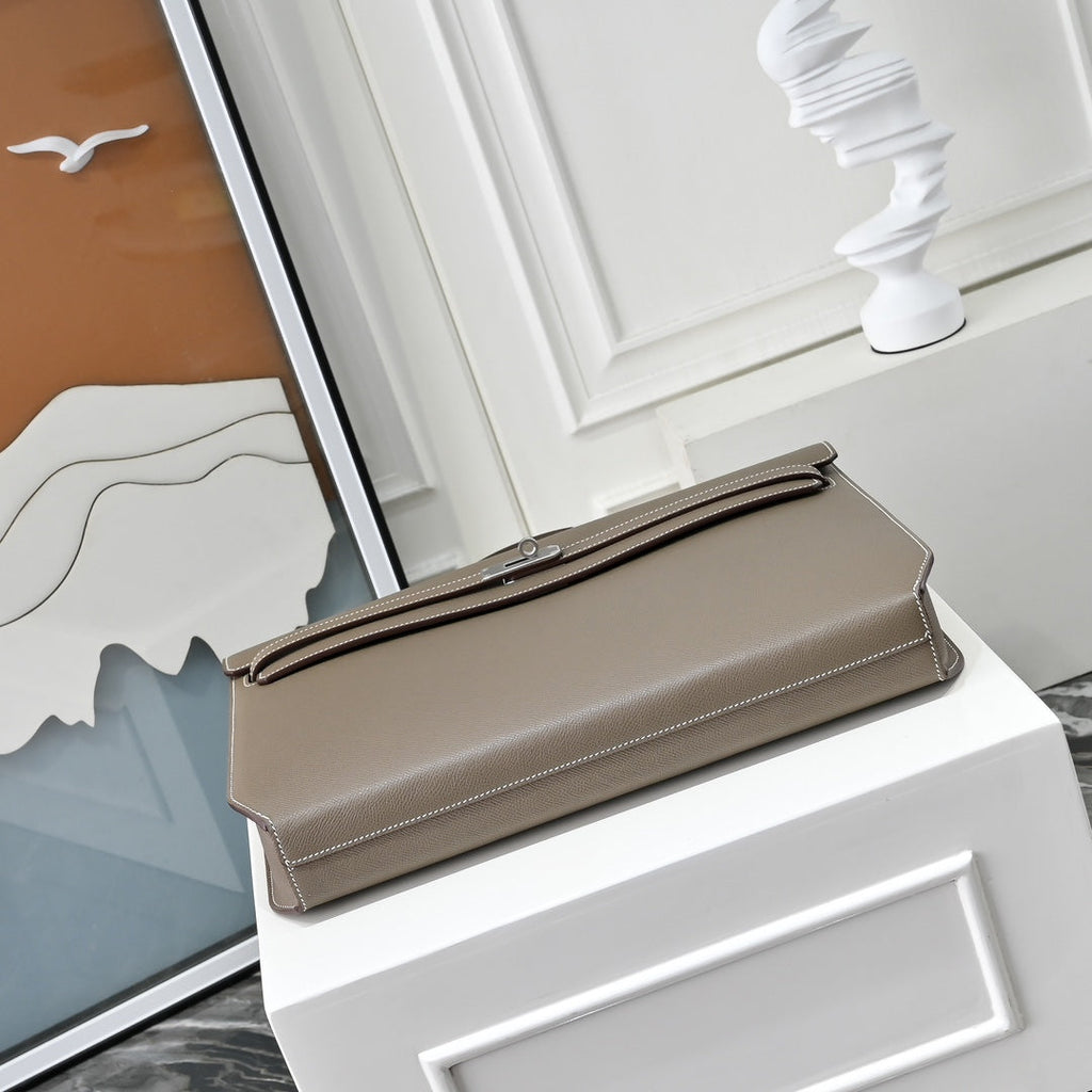 Hermès | Kelly Dépêche 36 Briefcase | Epsom Calfskin Leather | Gray