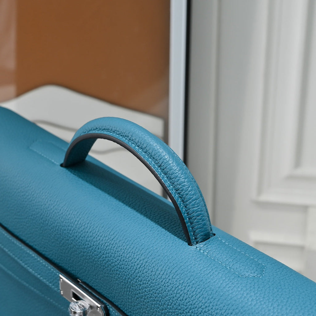Hermès Kelly Dépêche 36 Briefcase â€?Blue Togo Calfskin