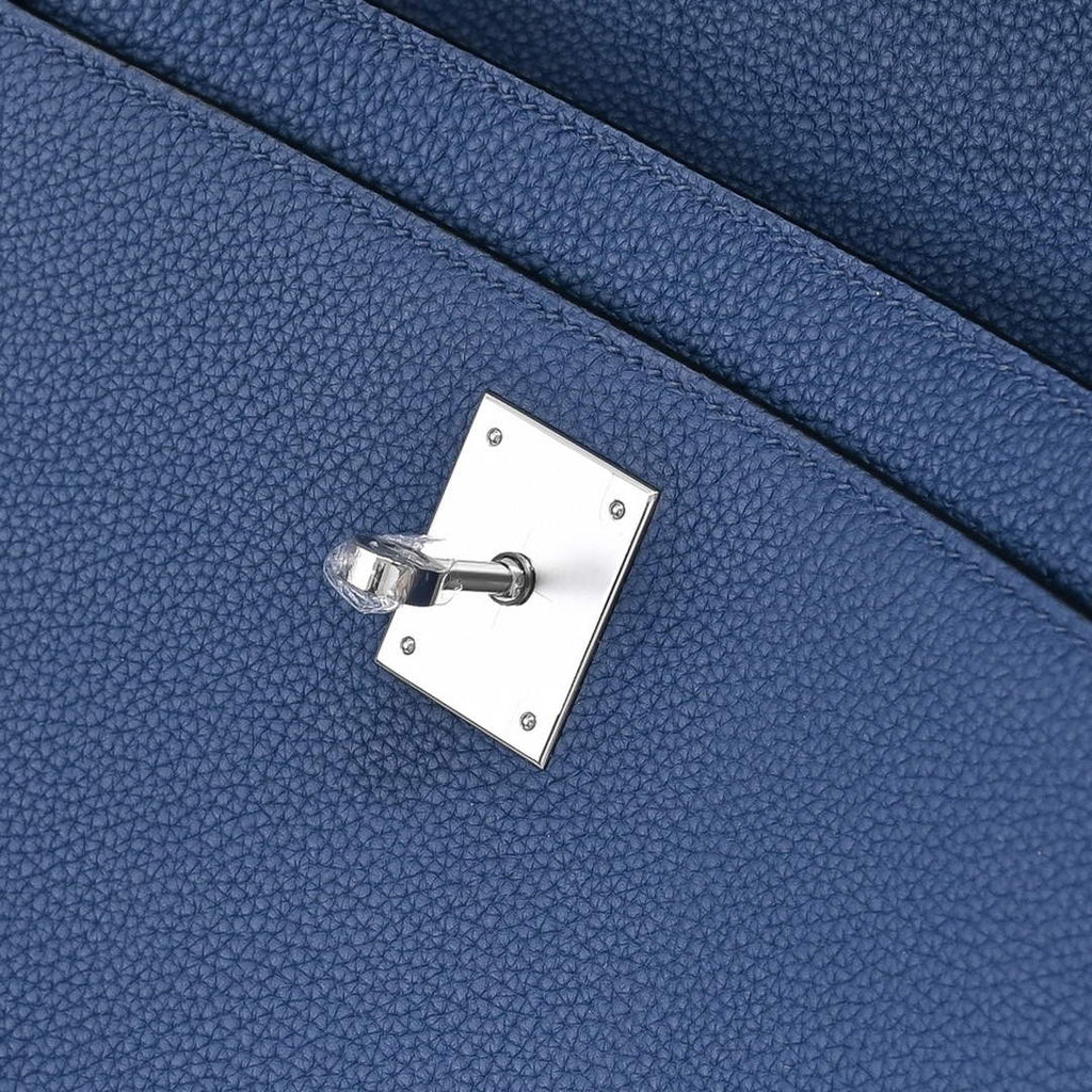 Hermès Kelly Dépêche 36 in Dark Blue Togo Leather