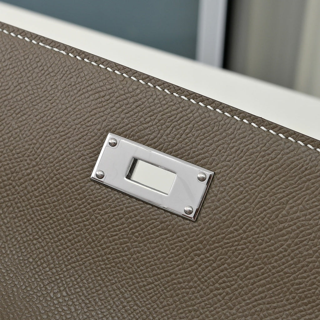 Hermès | Kelly Dépêche 36 Briefcase | Epsom Calfskin Leather | Gray