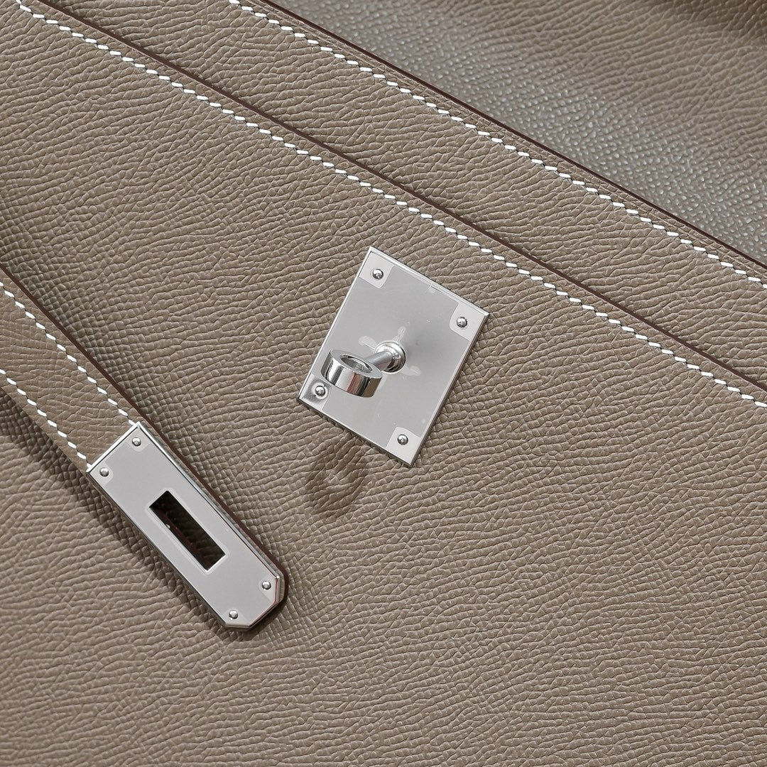 Hermès | Kelly Dépêche 36 Briefcase | Epsom Calfskin Leather | Gray