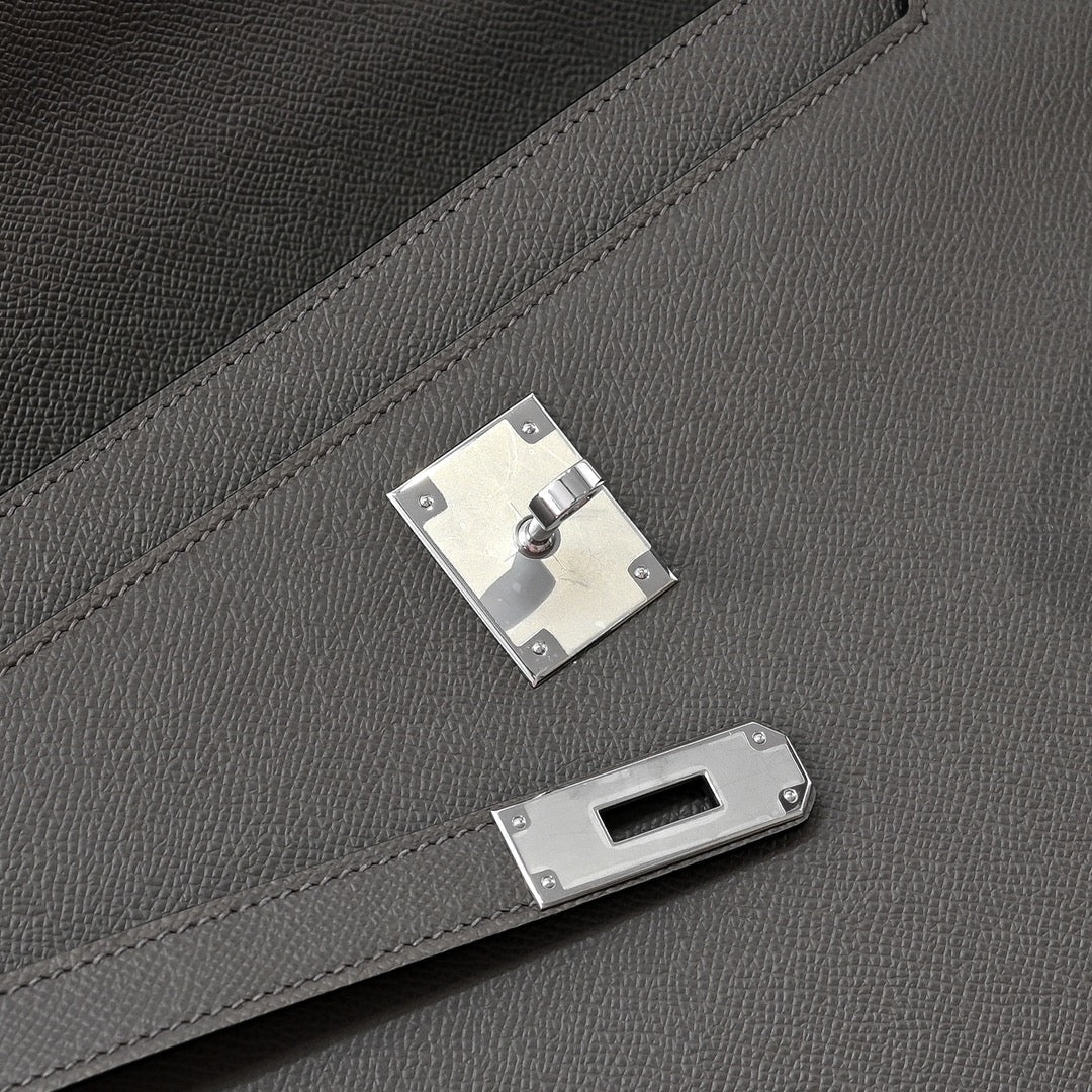 Hermès | Kelly Dépêche 36 Briefcase | Epsom Calfskin Leather | Dark Gray