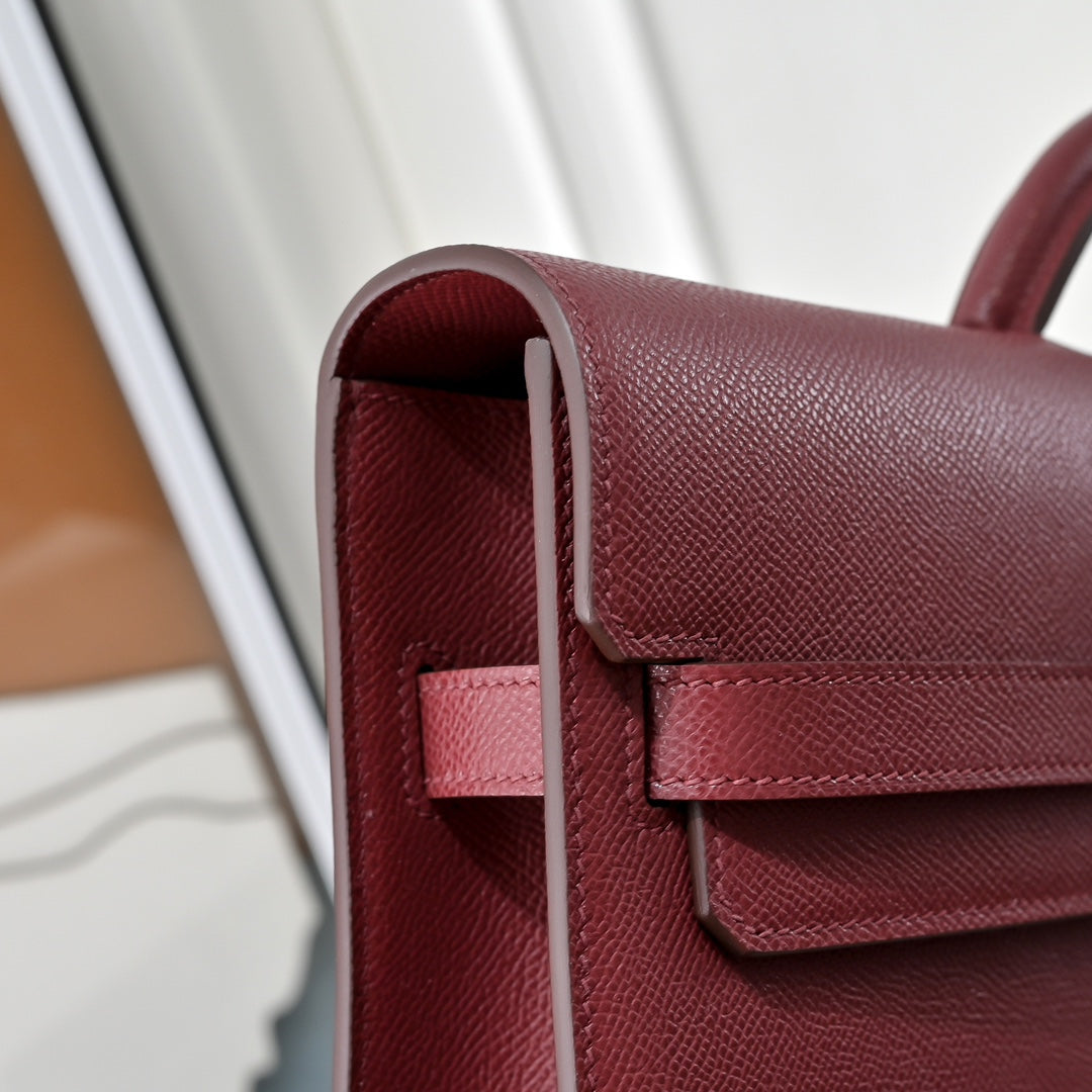 Hermès | Kelly Dépêche 36 Briefcase | Epsom Calfskin Leather | Dark Red