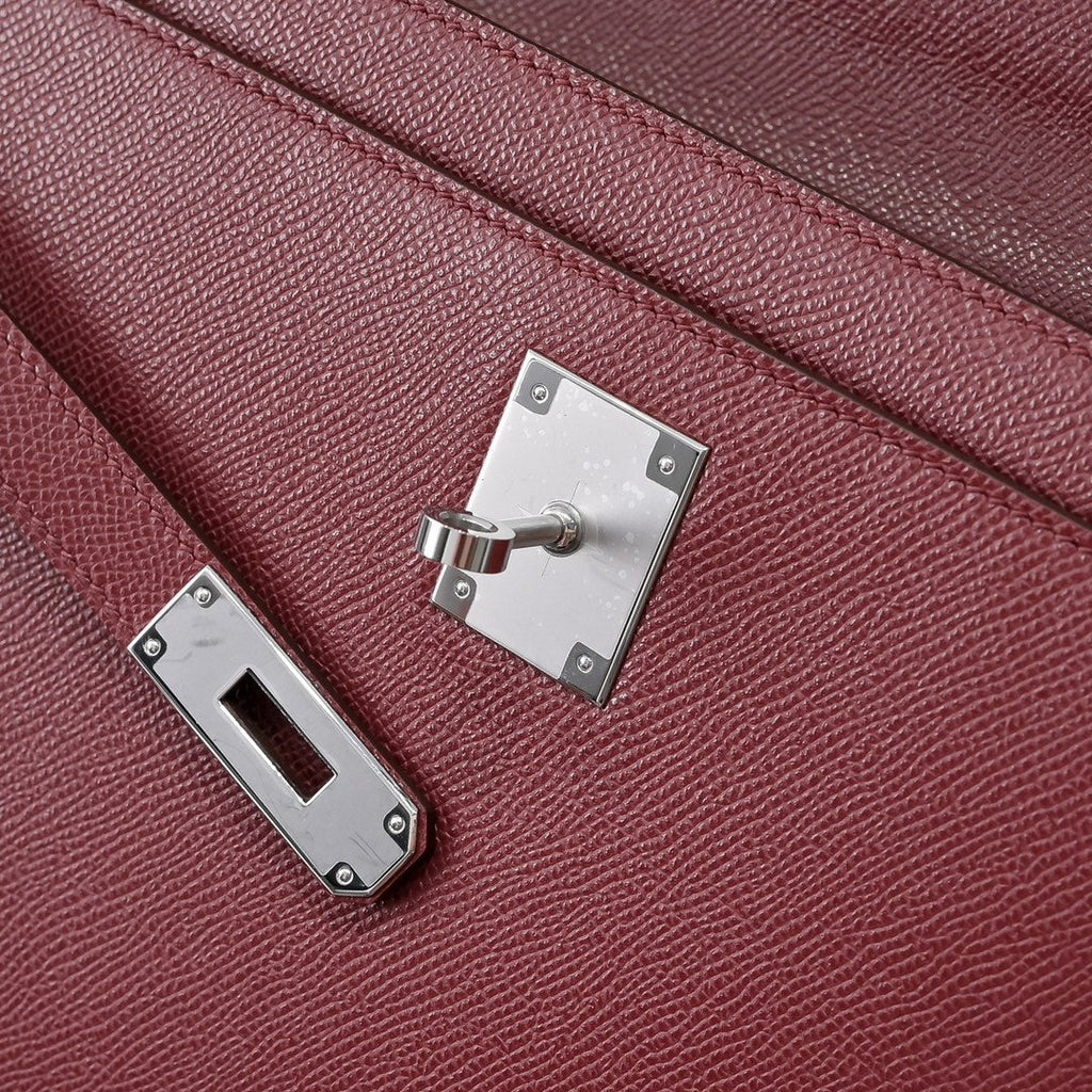Hermès | Kelly Dépêche 36 Briefcase | Epsom Calfskin Leather | Dark Red